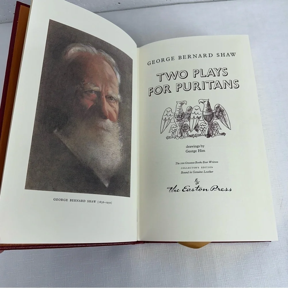 Two Plays For Puritans George Bernard Shaw Easton Press Leather Gilded Book 1979